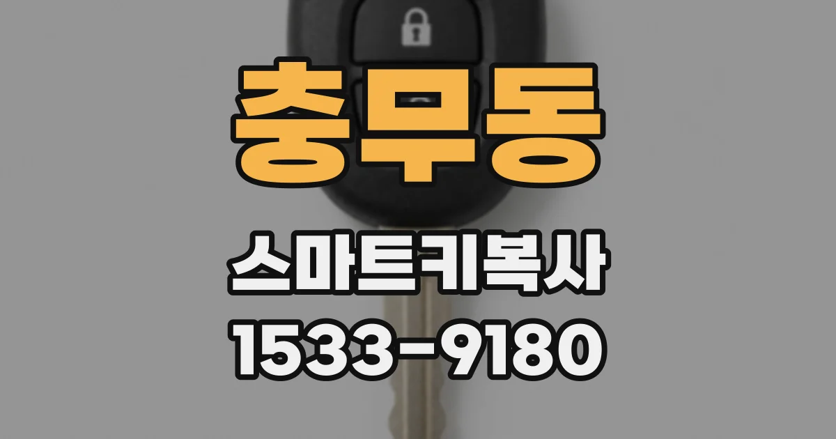 충무동 스마트키복사