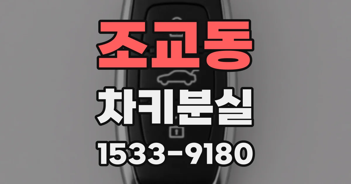 조교동 차키분실