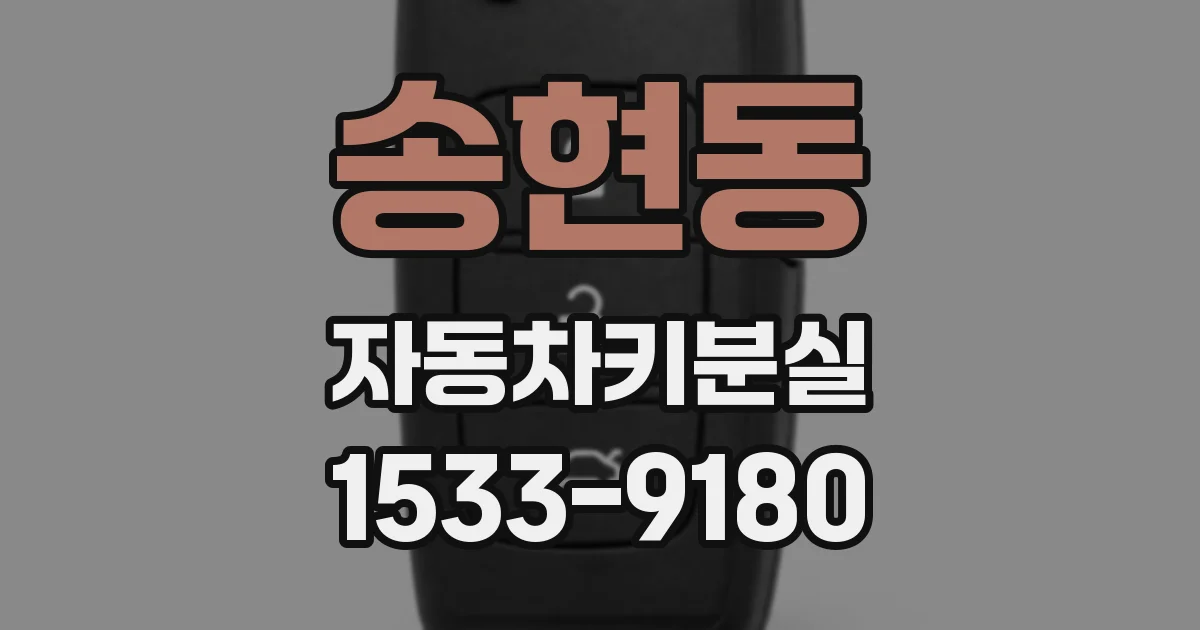 송현동 자동차키분실