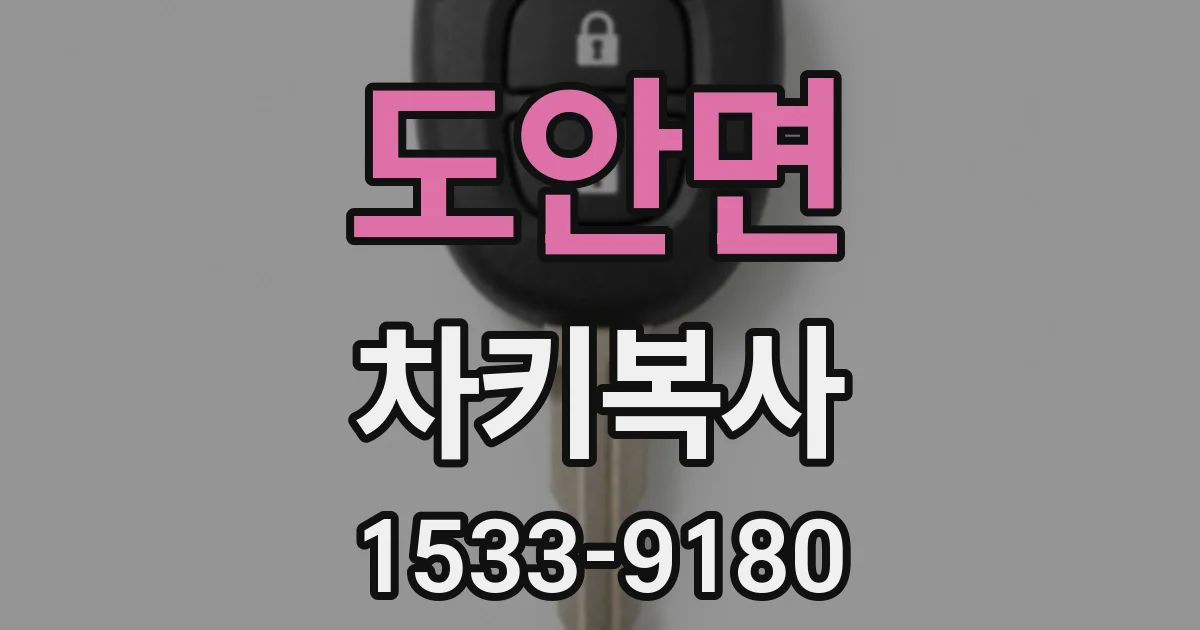 도안면 차키복사