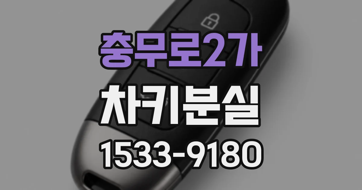 충무로2가 차키분실