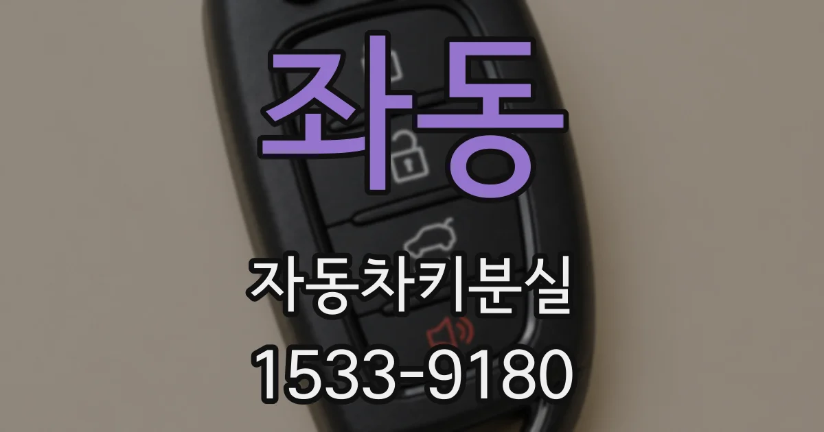 좌동 자동차키분실