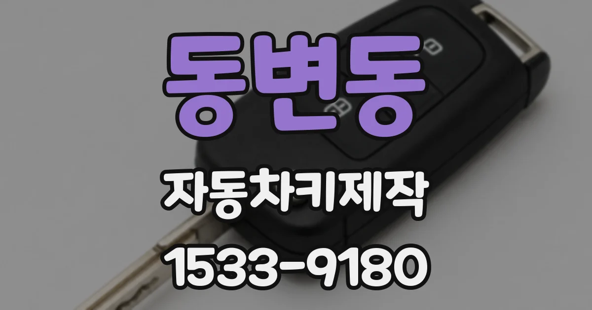 동변동 자동차키제작
