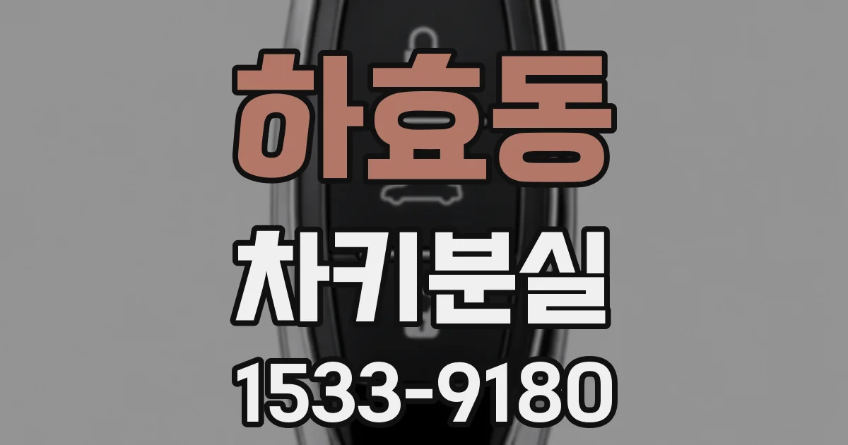 하효동 차키분실