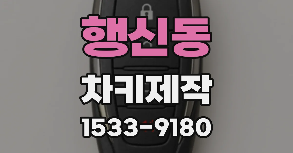 행신동 차키제작