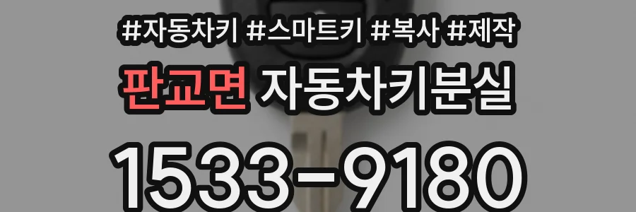 판교면 자동차키분실