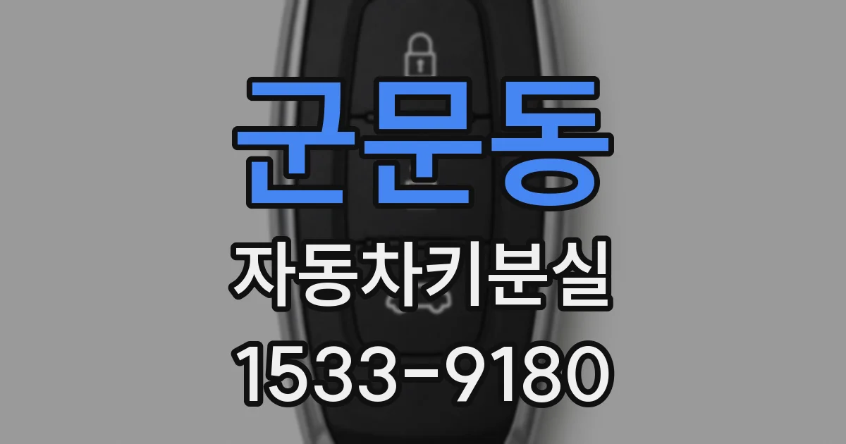 군문동 자동차키분실