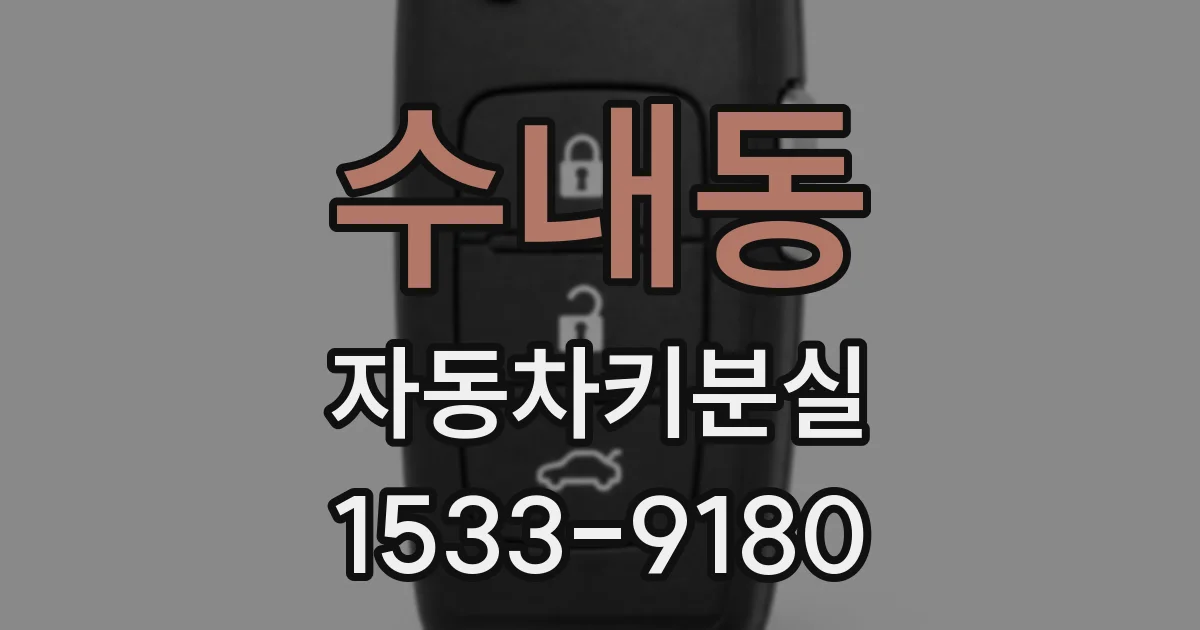 수내동 자동차키분실