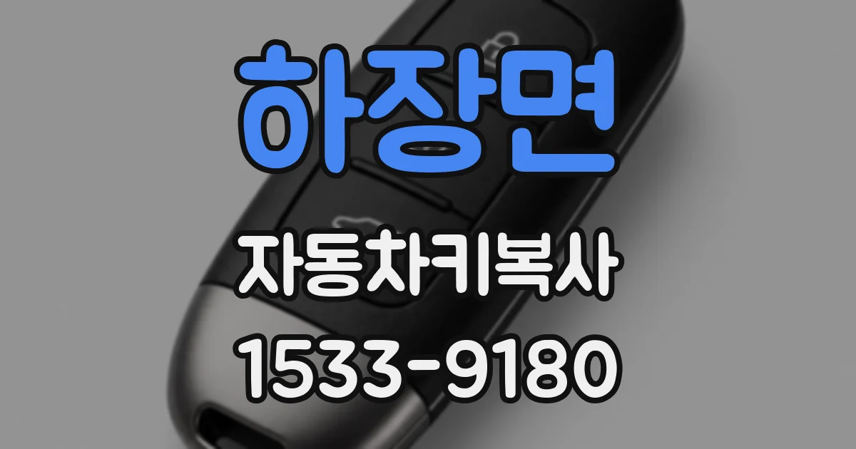 하장면 자동차키복사