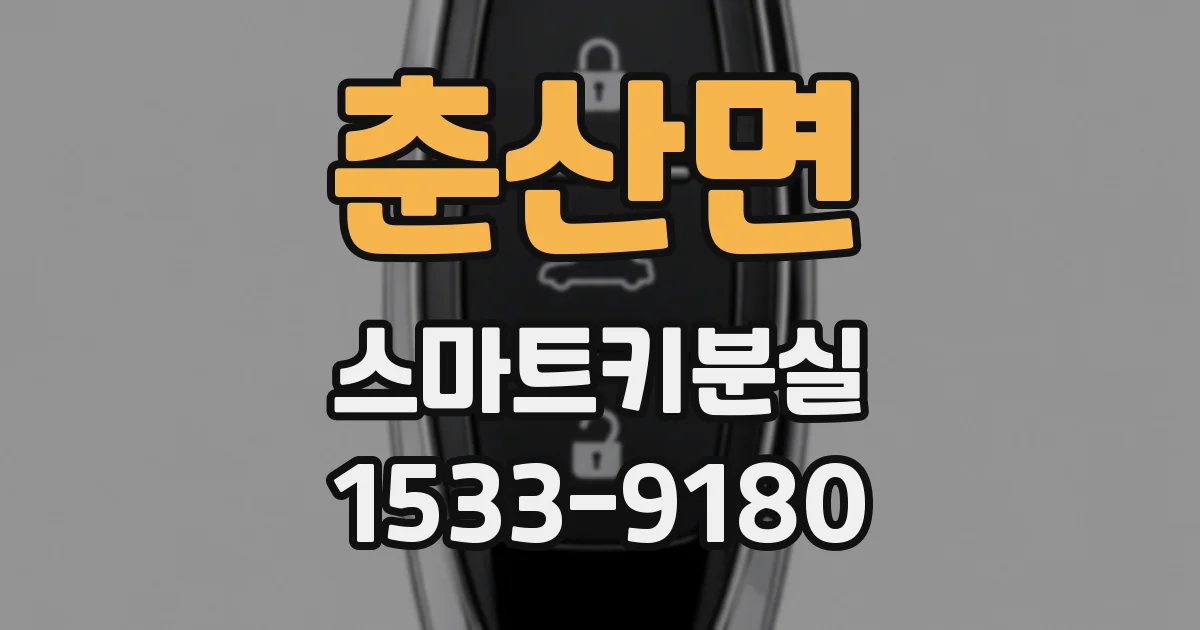 춘산면 스마트키분실