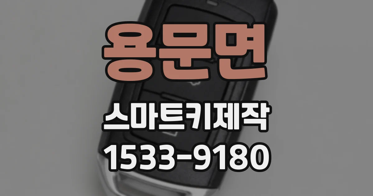 용문면 스마트키제작