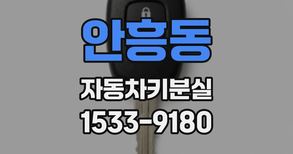 안흥동 자동차키분실