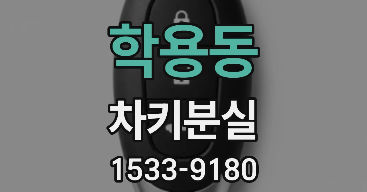 학용동 차키분실