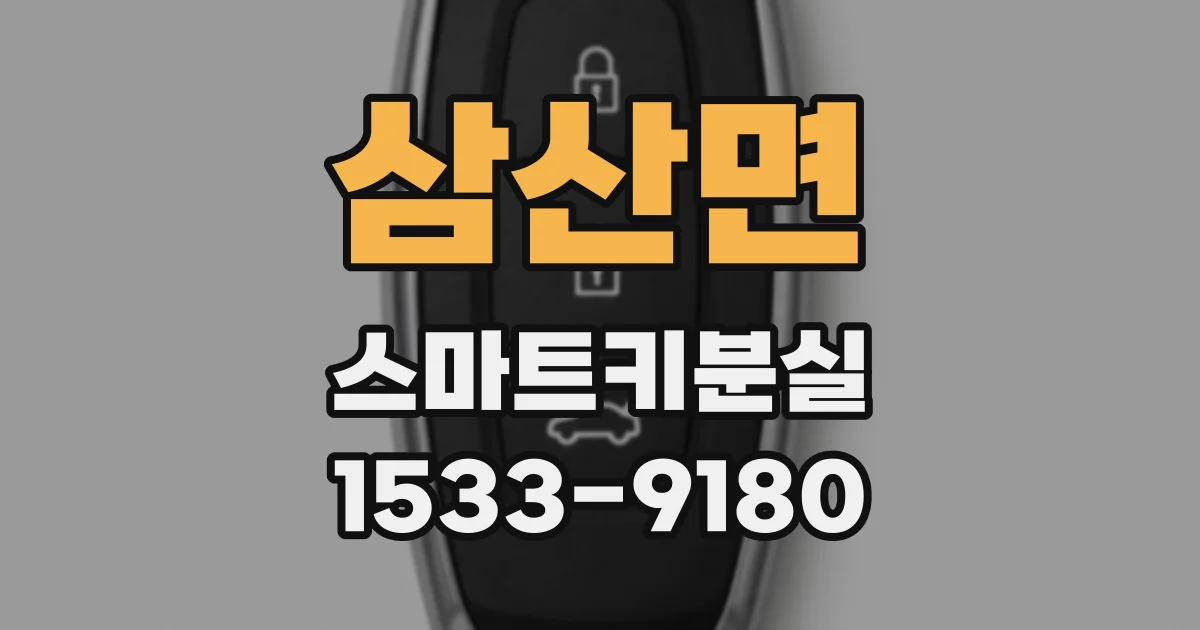 삼산면 스마트키분실
