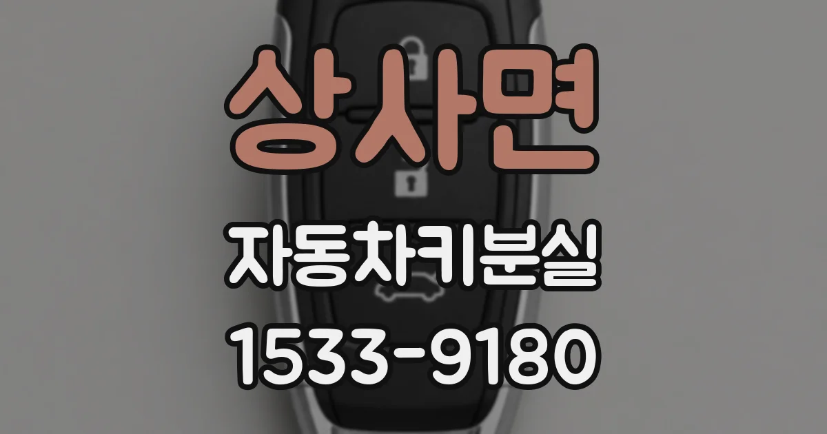 상사면 자동차키분실