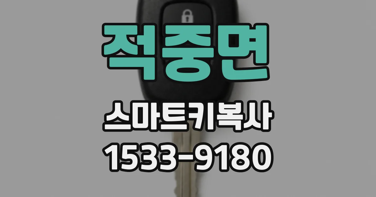적중면 스마트키복사