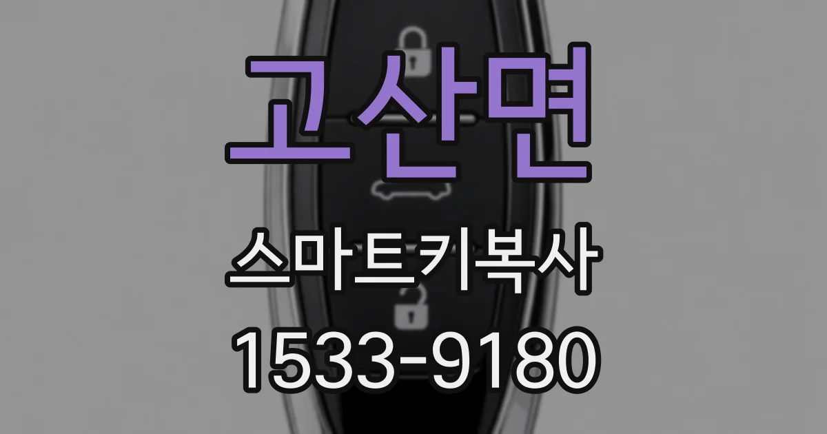 고산면 스마트키복사
