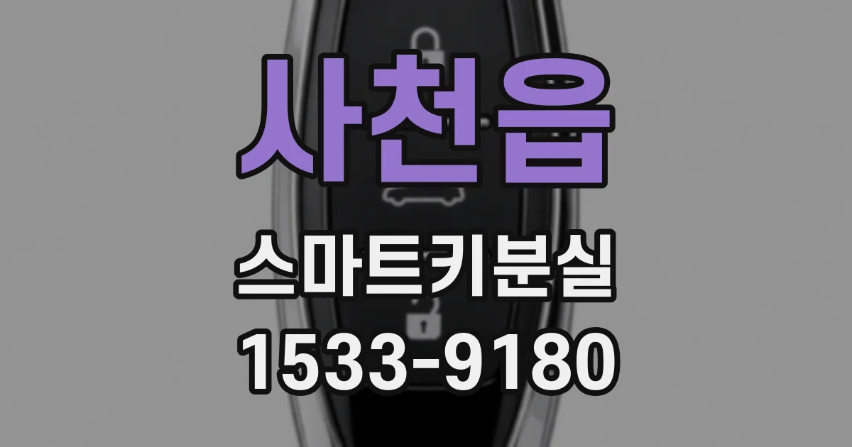 사천읍 스마트키분실
