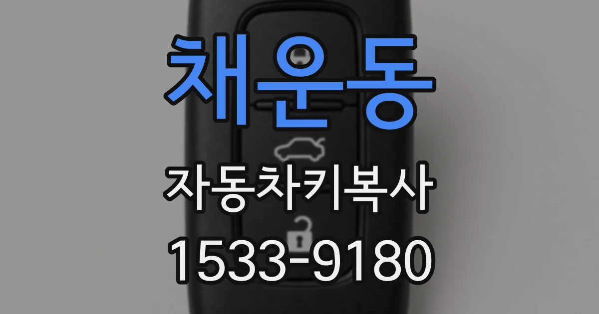 채운동 자동차키복사