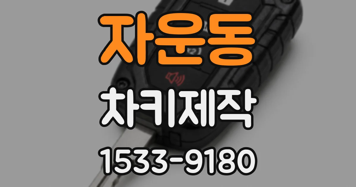 자운동 차키제작