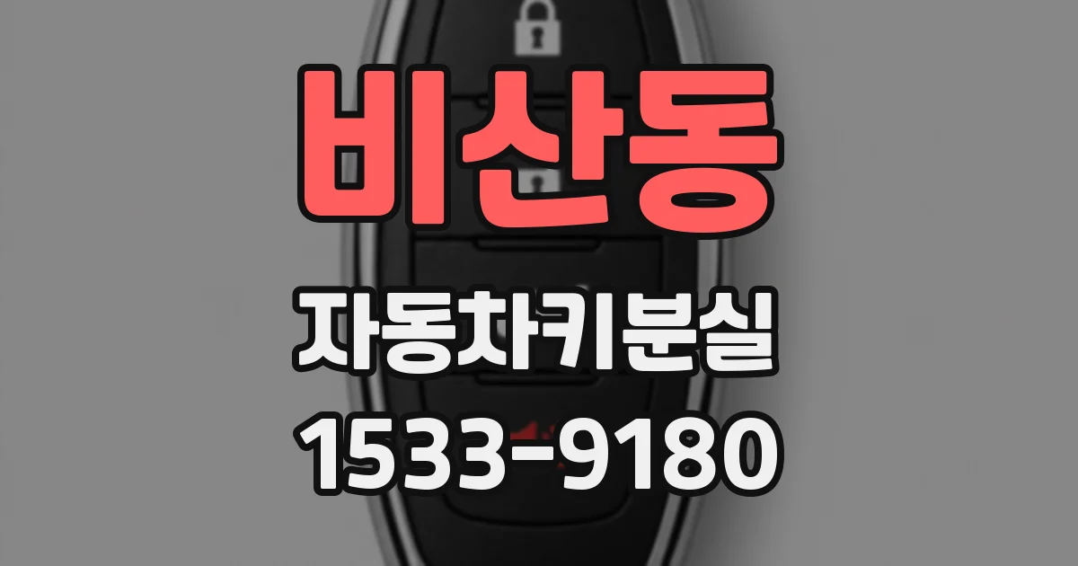 비산동 자동차키분실