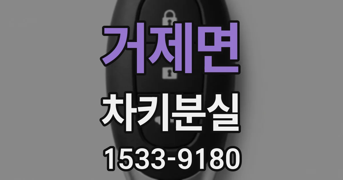 거제면 차키분실