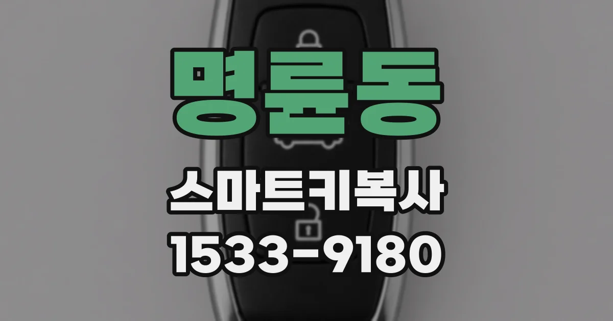 명륜동 스마트키복사