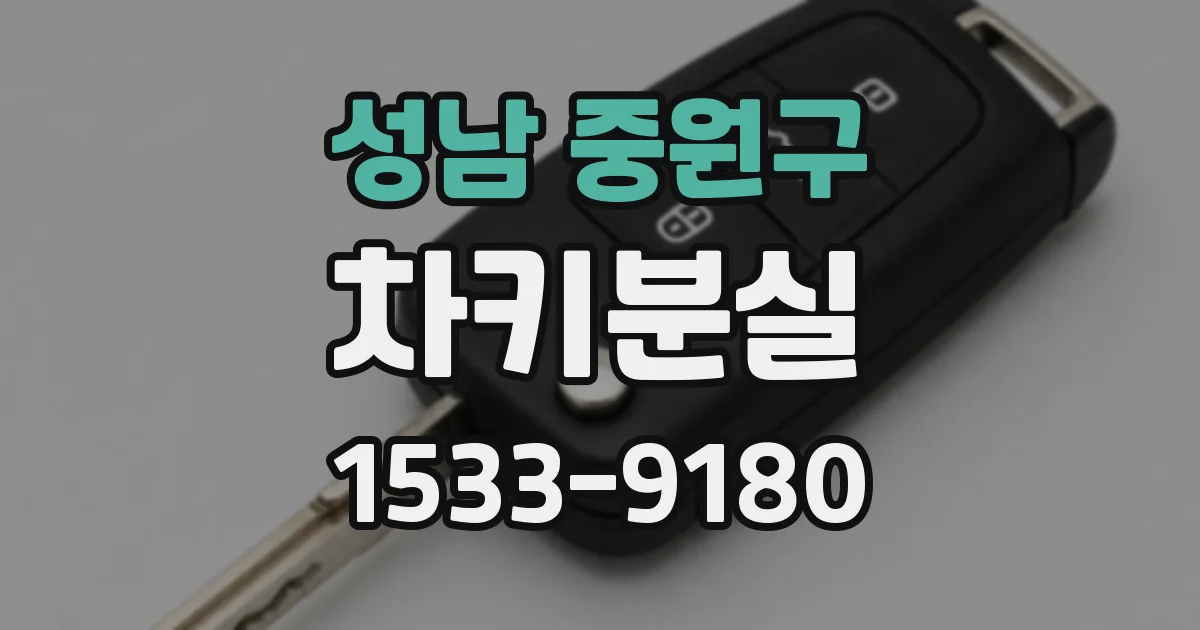 성남 중원구 차키분실