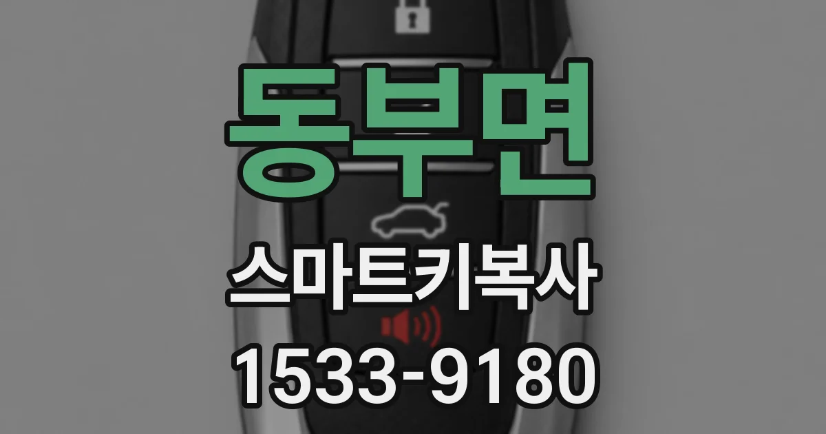 동부면 스마트키복사