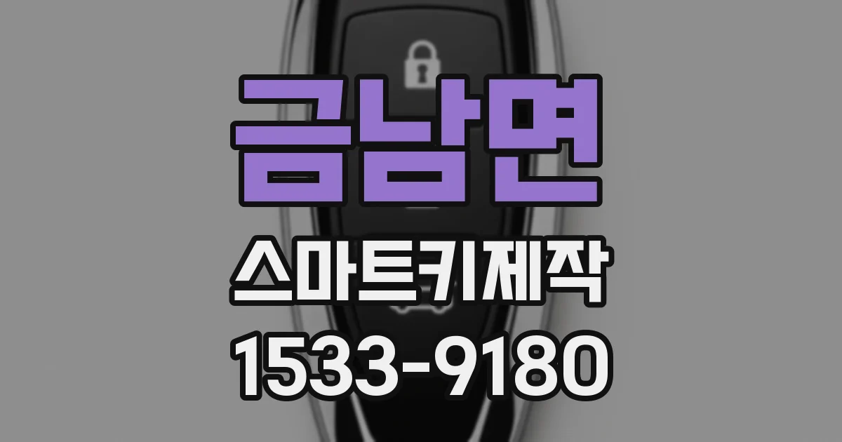 금남면 스마트키제작