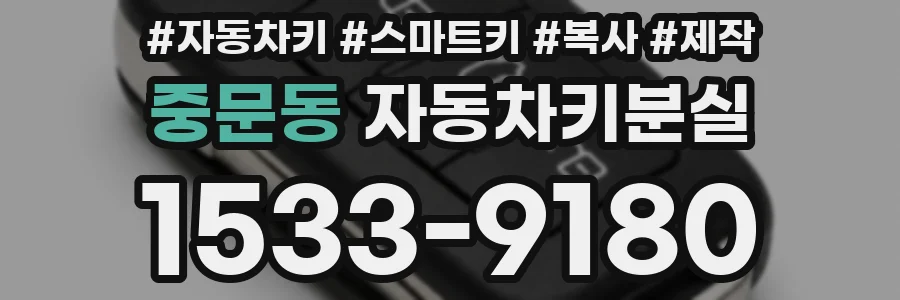 중문동 자동차키분실