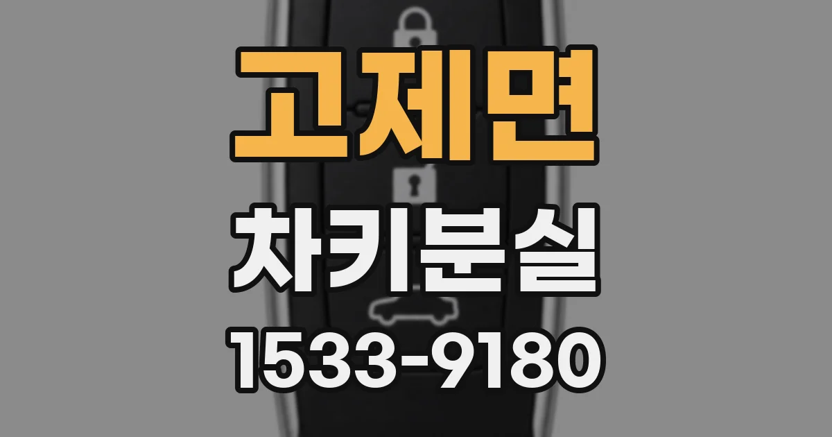 고제면 차키분실