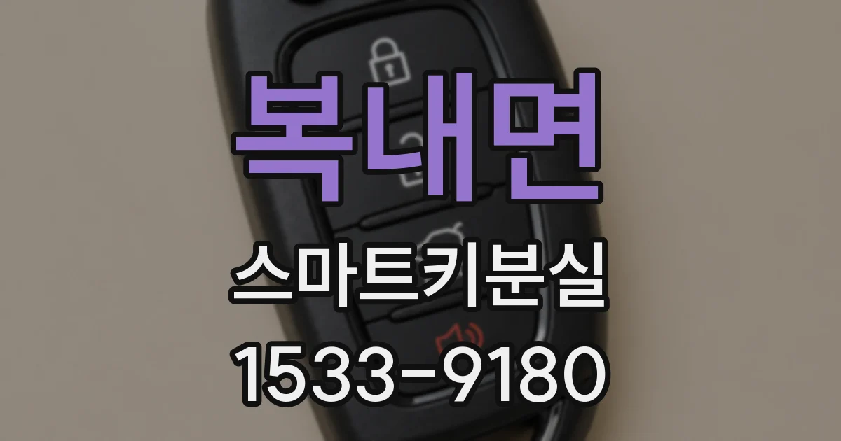 복내면 스마트키분실