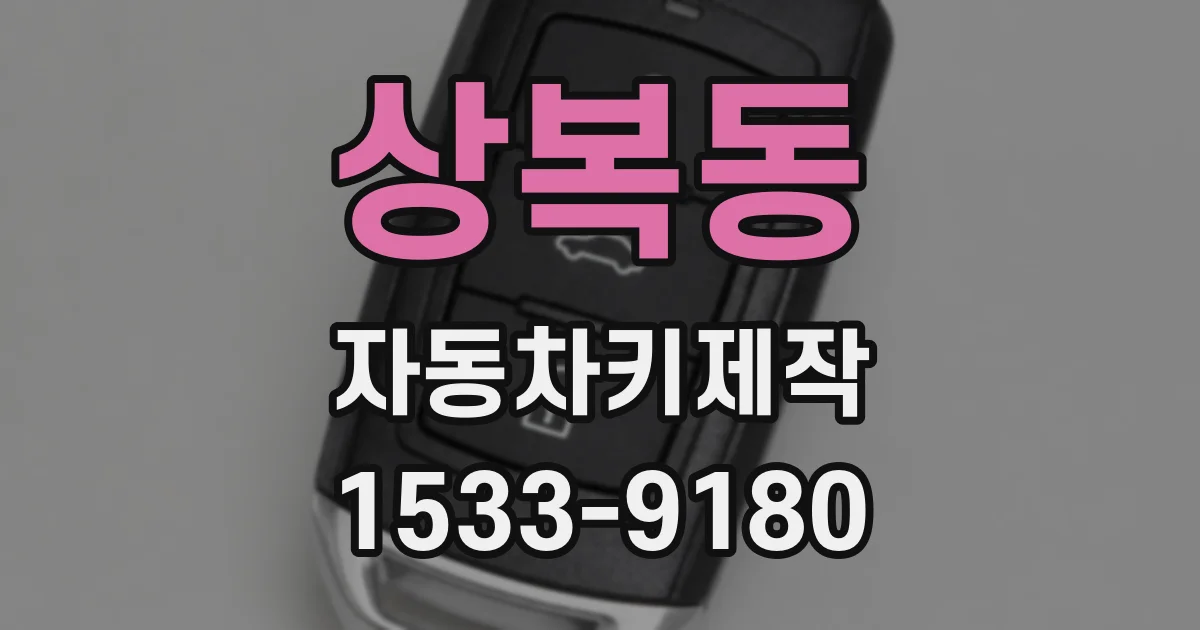 상복동 자동차키제작