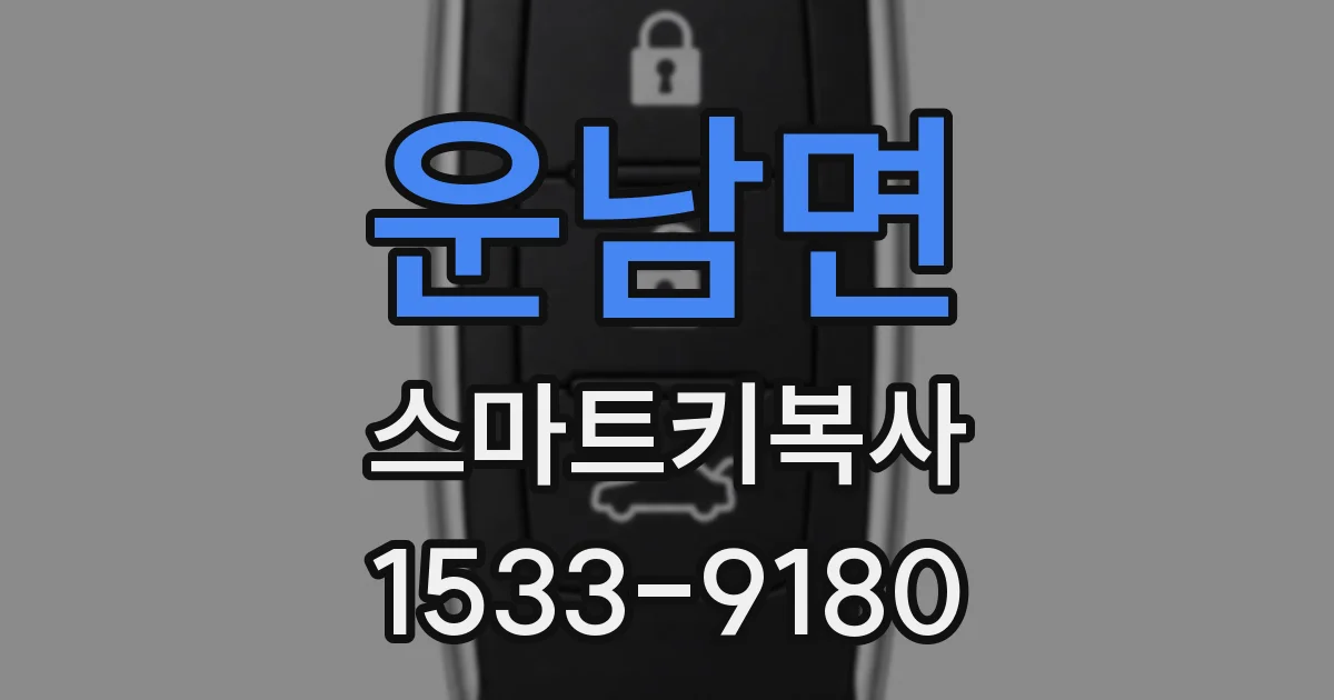 운남면 스마트키복사