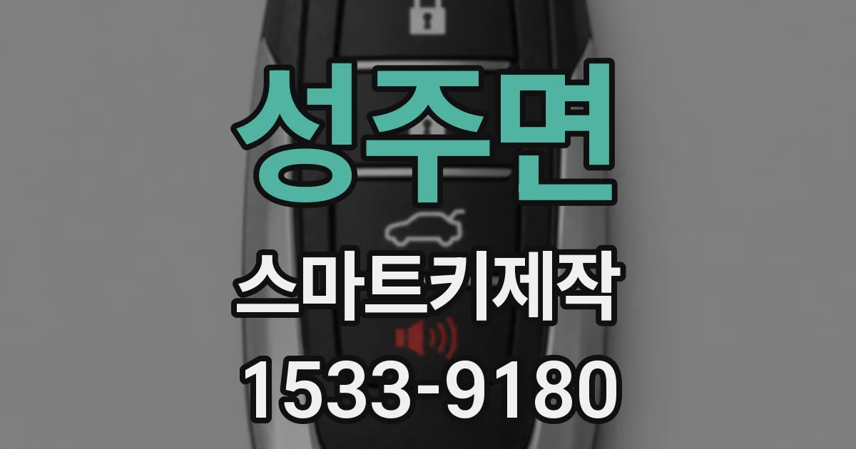 성주면 스마트키제작