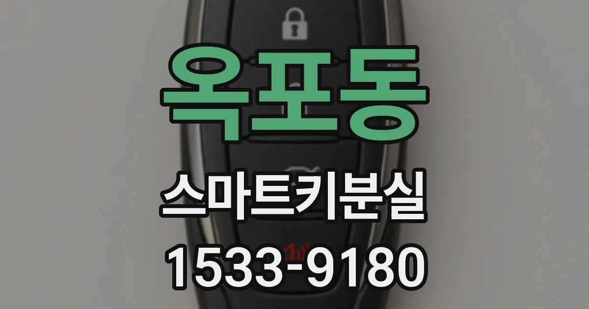 옥포동 스마트키분실