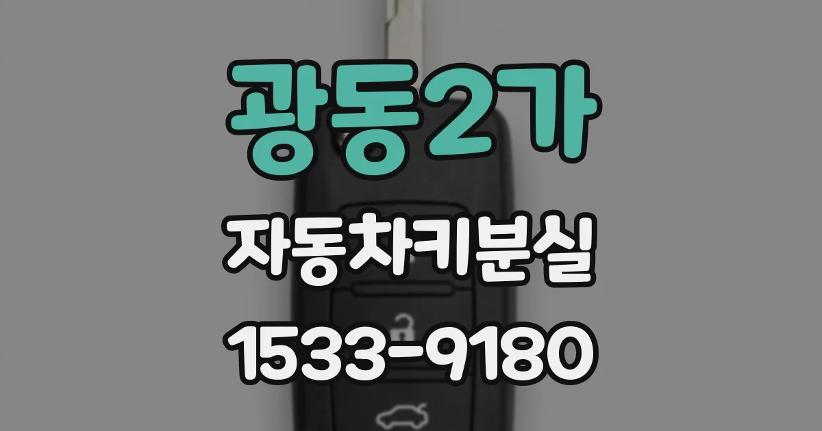 광동2가 자동차키분실