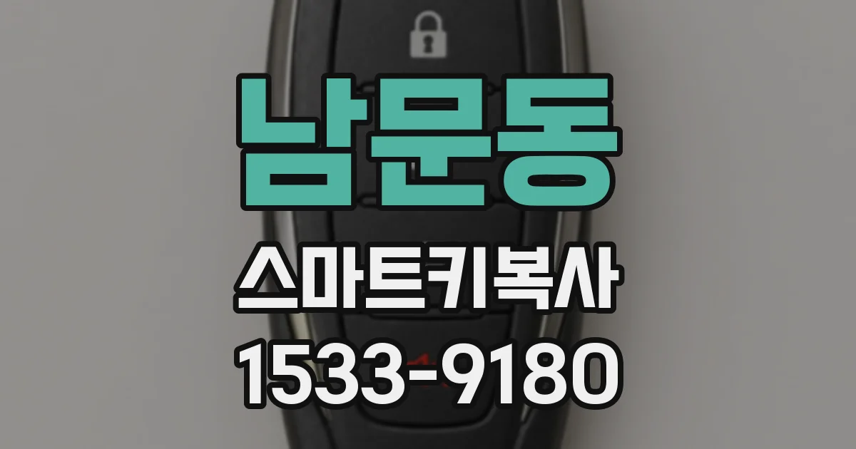 남문동 스마트키복사