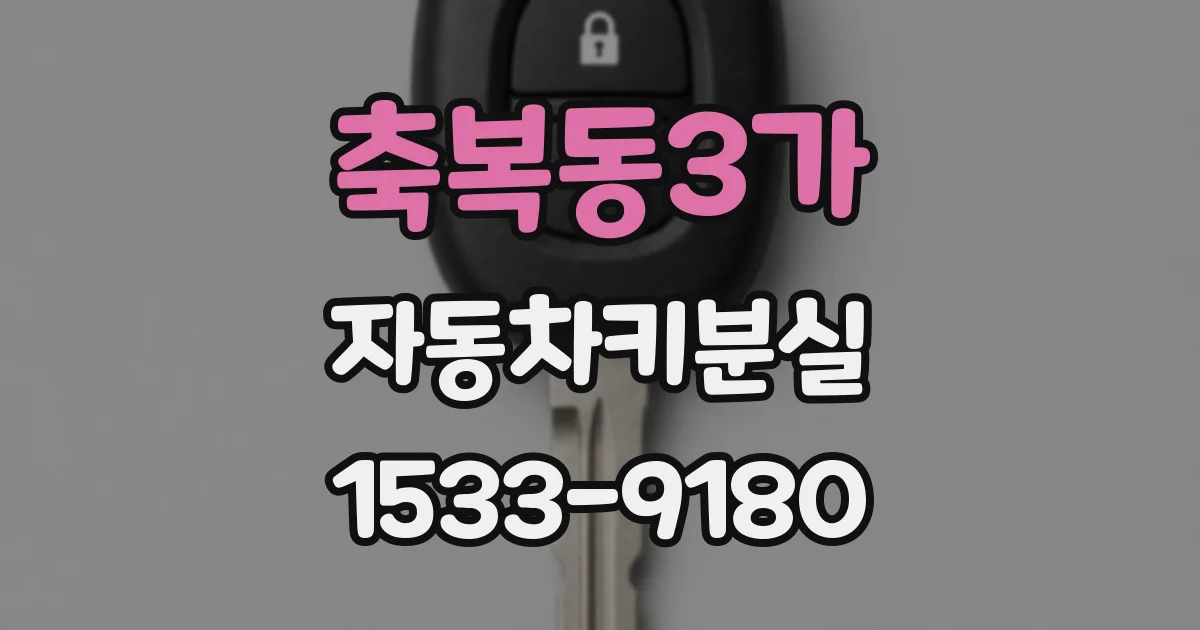 축복동3가 자동차키분실