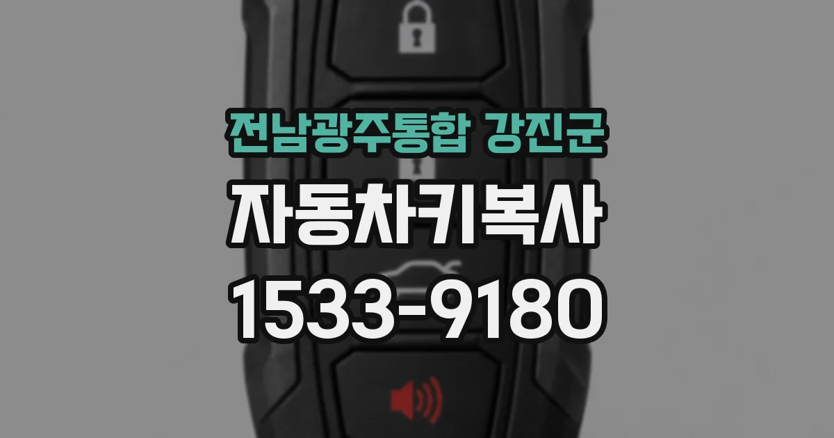 전남광주통합 강진군 자동차키복사