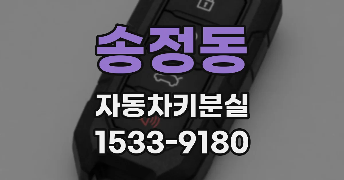 송정동 자동차키분실