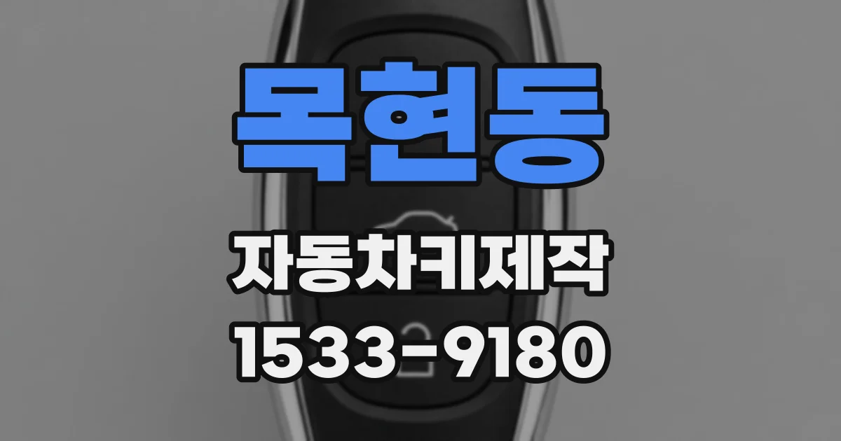 목현동 자동차키제작