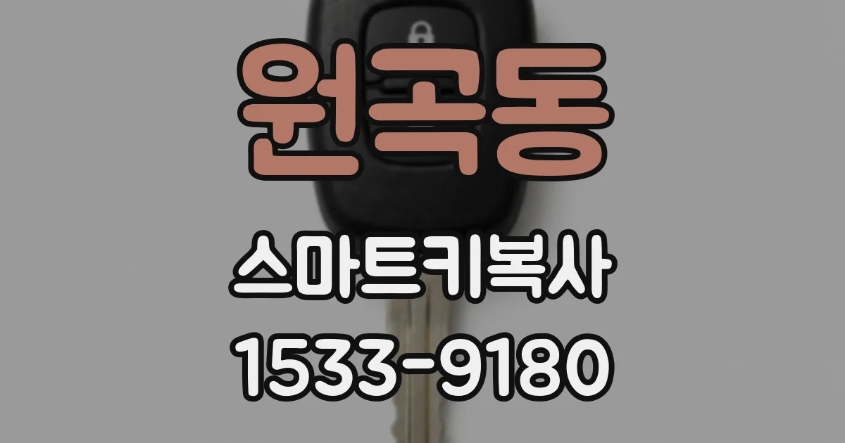 원곡동 스마트키복사