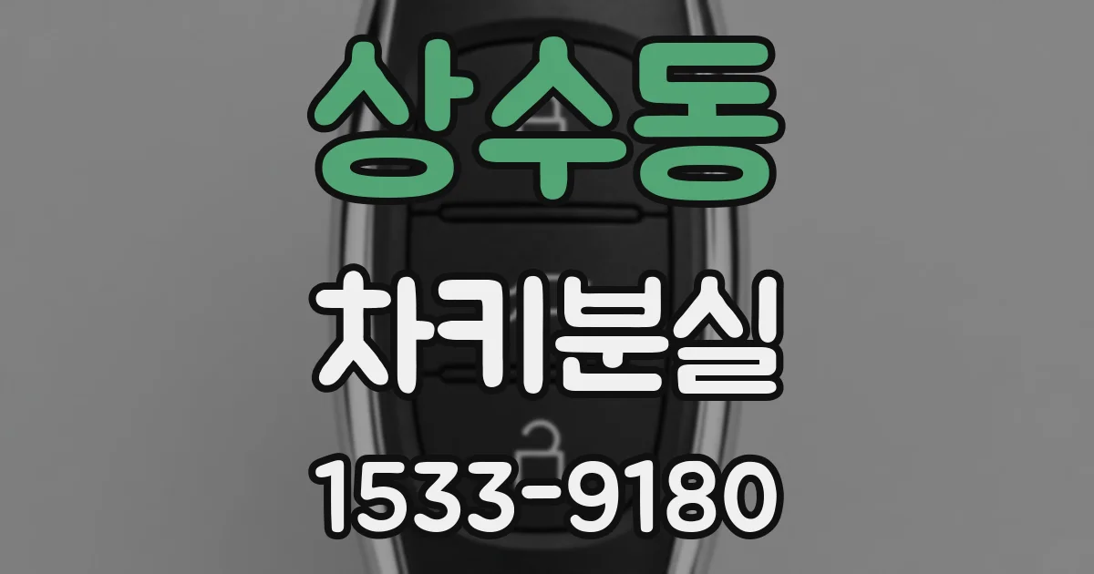 상수동 차키분실