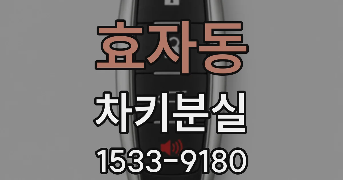 효자동 차키분실