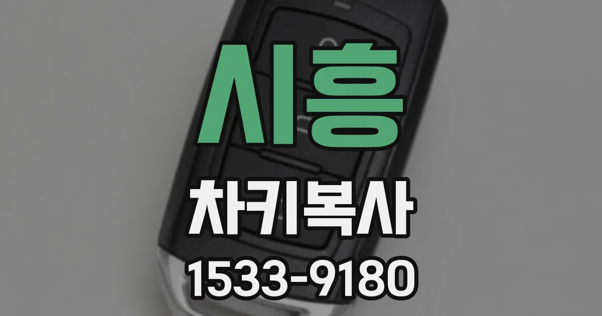 시흥 차키복사