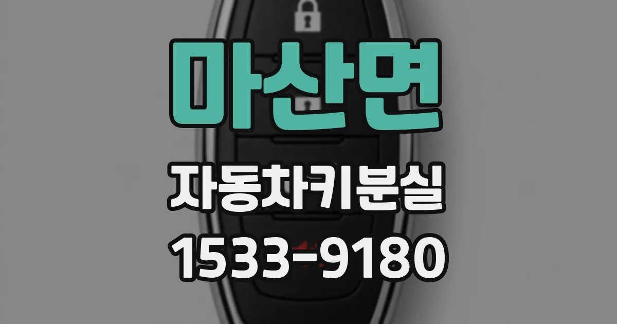 마산면 자동차키분실
