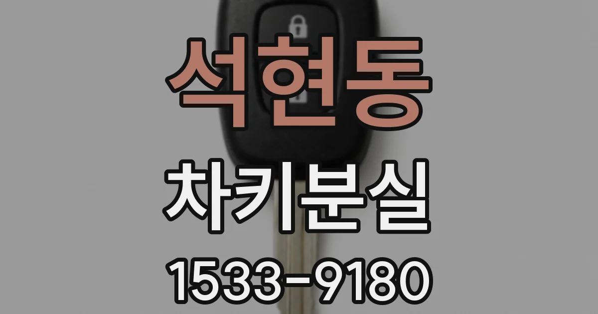 석현동 차키분실