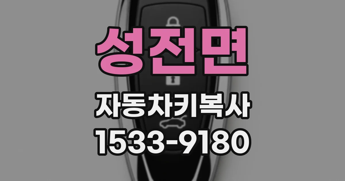 성전면 자동차키복사